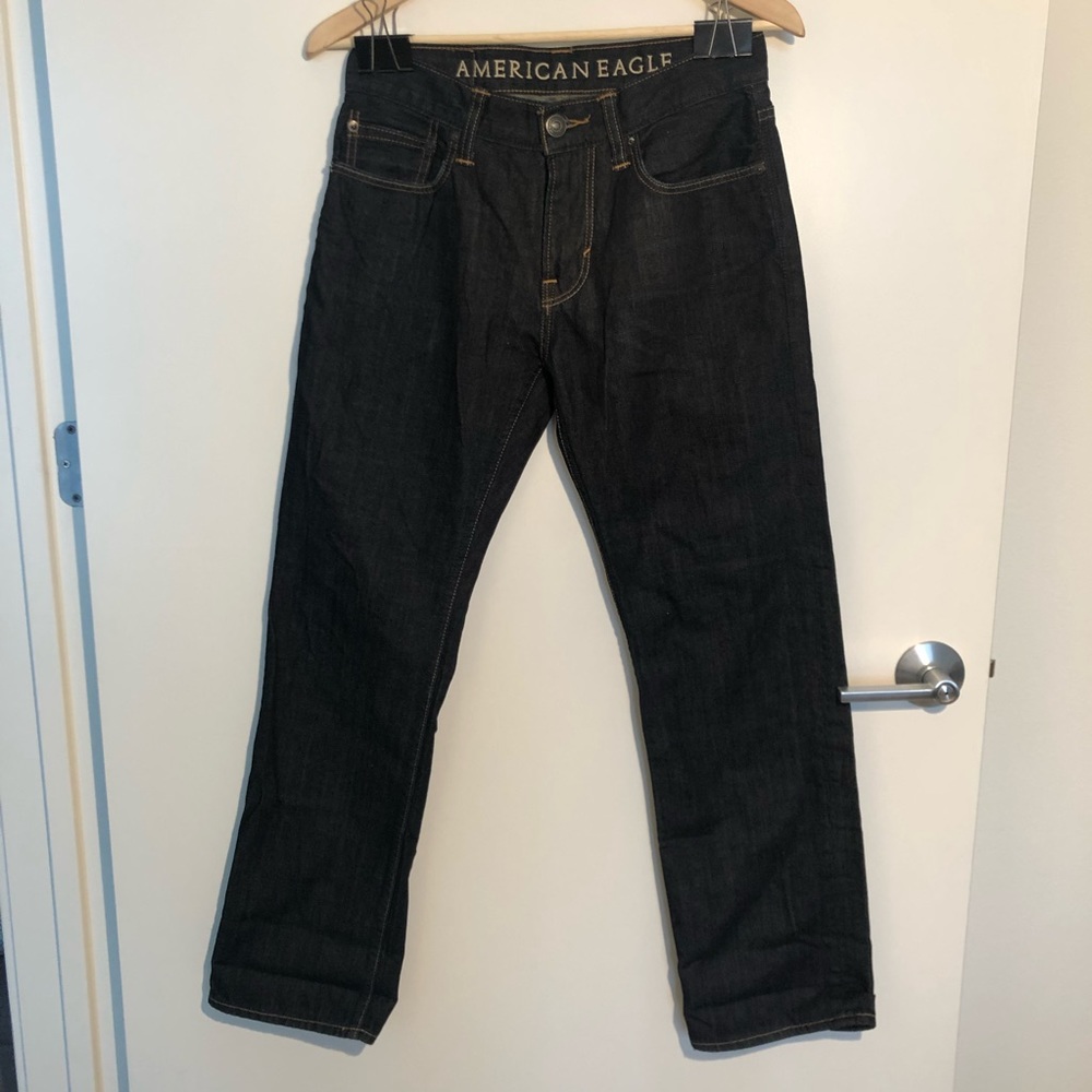 American Eagle Men Original Straight Jeans Dk Wash